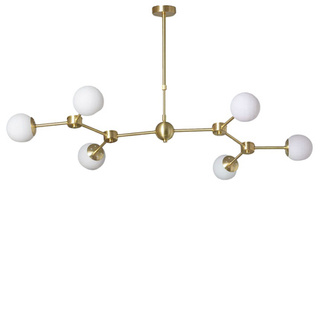 Lampa Sufitowa Złota Kule Mleczne Abruzzo Ricardo 6xE27