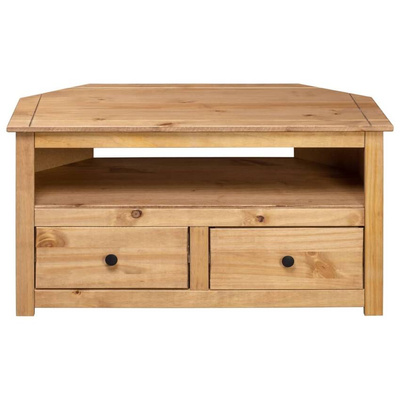 vidaXL Szafka narożna pod TV, 93x49x49 cm, lita sosna, seria Panama