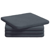 Poduszki na siedziska 4 pcs Ciemnoszary 40 x 40 x 3 cm Aksamit