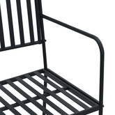 Ławka ogrodowa 2 -Seater 103,5 x 51,5 x 90 cm Stal Czarny