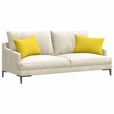 Poduszki na sofę 2 pcs Jasnożółty 60 x 40 cm tkanina