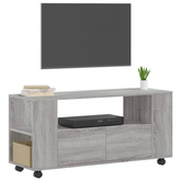 vidaXL Szafka pod TV, szary dąb sonoma, 102x34,5x43 cm