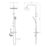 Zestaw natryskowy termostatyczny PIANO gun metal