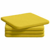 Poduszki na siedziska 4 pcs Jasnożółty 40 x 40 x 3 cm tkanina