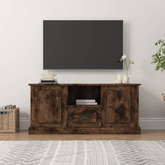 Szafka pod TV, przydymiony dąb, 100x35,5x45 cm vidaXL