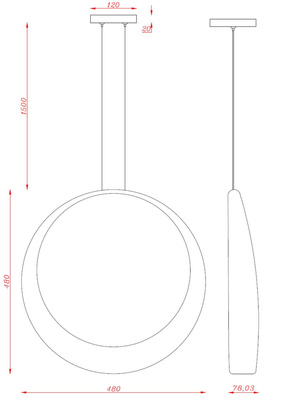 Lampa wisząca LUNA DUAL XCP8467-1-48