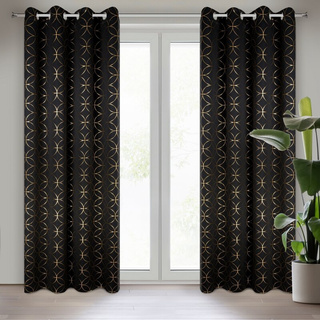 Zasłona Abella czarna 135x250