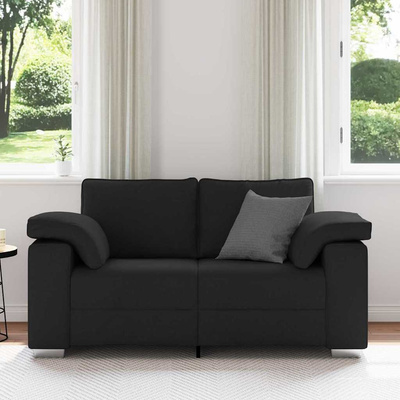 Sofa dwuosobowa Czarny 160 cm tkanina