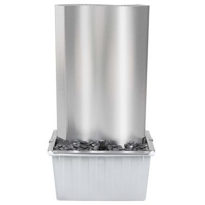 Fontanna ogrodowa, srebrna, 60,2x37x122,1 cm, stal nierdzewna