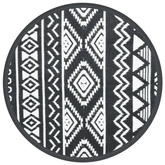 vidaXL Dywan na zewnątrz, czarny, Ø120 cm, PP
