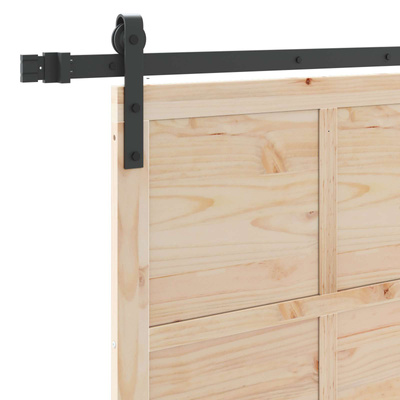 Drzwi przesuwne naturalny 80 x 208 cm Lite drewno sosnowe