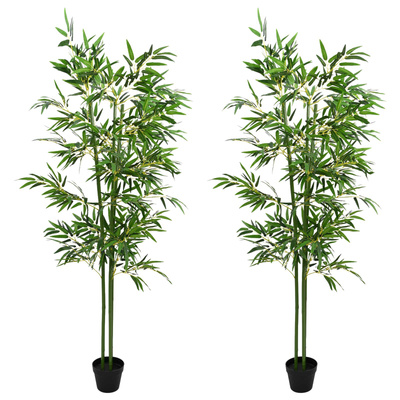 Sztuczne Drzewo Bambusa 2 pcs zielony 60 x 18 x 190 cm