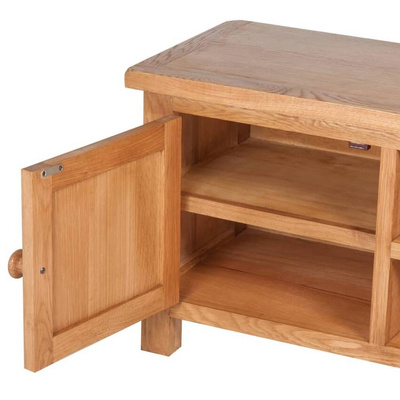 vidaXL Szafka pod TV, 103 x 36 x 46 cm, lite drewno dębowe