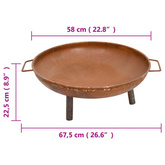Palenisko, 67,5x58x22,5 cm, stal vidaXL
