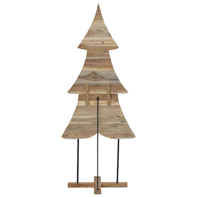 Choinka z podstawą Brązowy 181,5 cm Lite drewno tekowe