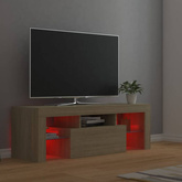 vidaXL Szafka pod TV z oświetleniem LED, dąb sonoma, 120x35x40 cm wariant 4
