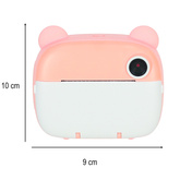 Aparat fotograficzny natychmiastowy drukarka termiczna + wkłady karta 32GB różowy miś