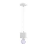 Cubick lampa wisząca biały 1x20W E27 biały