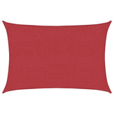 Żagiel przeciwsłoneczny, 160 g/m?, czerwony, 2,5x3,5 m, HDPE