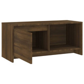 vidaXL Szafka pod TV, brązowy dąb 90x35x40 cm, materiał drewnopochodny
