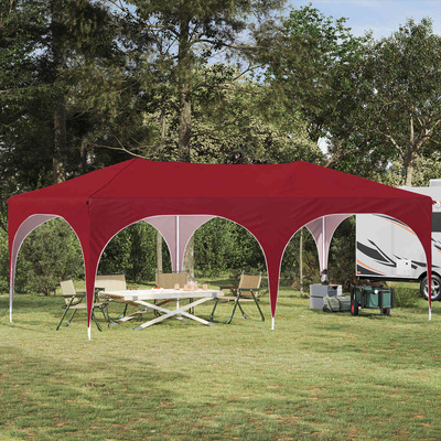 Namiot imprezowy rozkładany 575 x 288 x 245 cm bordowy