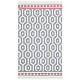 vidaXL Dywan, szary, 120x180 cm, bawełniany