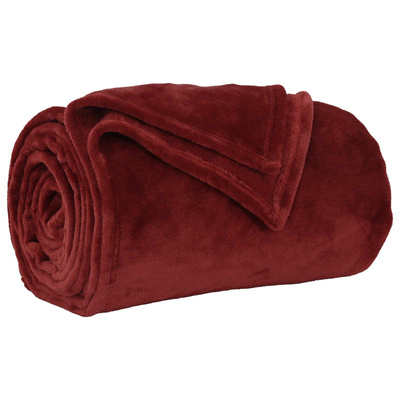 Koc Bordeaux Czerwony 150 x 200 cm Polar