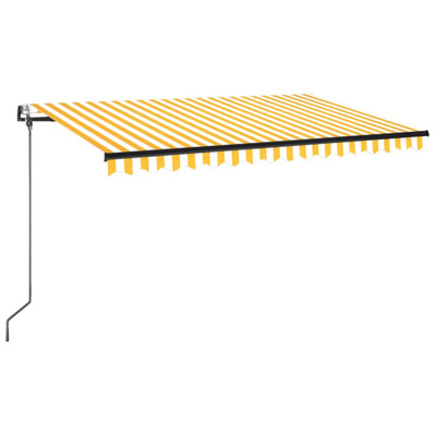 Automatycznie zwijana markiza, LED i czujnik wiatru, 450x350 cm