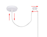 Lampa wisząca z abażurem Atlanta biała nowoczesna do salonu