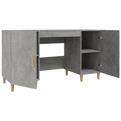 vidaXL Biurko, szarość betonu, 140x50x75 cm, materiał drewnopochodny wariant 4