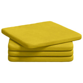 Poduszki na siedziska 4 pcs Żółty 40 x 40 x 3 cm Aksamit