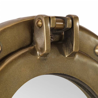 vidaXL Lustro wiszące w kształcie bulaja, Ø38 cm, aluminium i szkło