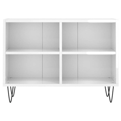 vidaXL Szafka pod TV, biała, wysoki połysk, 69,5x30x50 cm