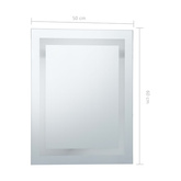 vidaXL Ścienne lustro łazienkowe z LED i czujnikiem dotyku, 50x60 cm