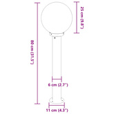 Słupki oświetleniowe 3 szt. 80 cm, czarne, IP44