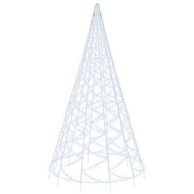 vidaXL Choinka do montażu na maszcie, 3000 zimnych białych LED, 800 cm