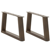 Nogi do stolika kawowego w kształcie litery V 2 szt. Naturalna stal 60x(30-31,3) cm Stal
