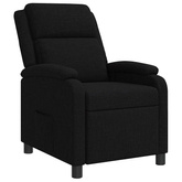 Fotel recliner Czarny tkanina