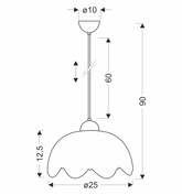 COLORI lampa wisząca pistacjowy metal 1x60W E27 biały klosz nowoczesna lampa sufitowa efektowny design do salonu kuchni