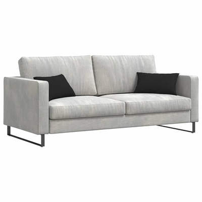 Poduszki na sofę 2 pcs Czarny 50 x 30 cm tkanina
