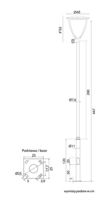 Oprawa parkowa, masztowa URAN-4500 UR-4500