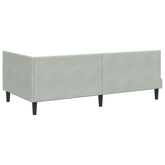 Rama Łóżka Narożnego z Materacem 2 szt. Jasnoszary 90 x 200 cm