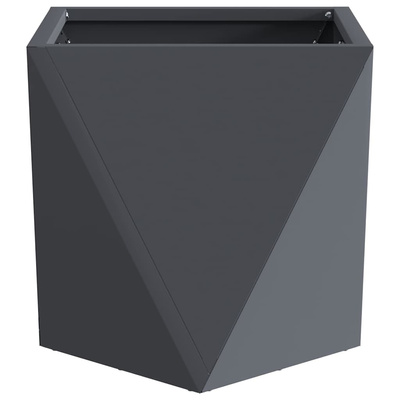Donica 2 pcs Antracyt 30 x 30 x 30 cm Stal