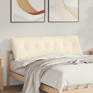 Poduszka na plecy Kremowy 160 x 50 cm Tkanina sztruksowa