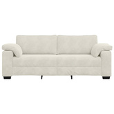 Sofa 3-osobowa, kremowa, 220x77x82 cm, aksamit