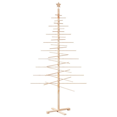 Drewniana choinka do udekorowania, 210 cm, lite drewno sosnowe