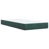 Łóżko Box Spring z materacem i LED Ciemnozielony 100 x 200 cm