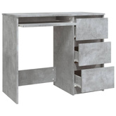 vidaXL Biurko, szarość betonu, 90x45x76 cm, materiał drewnopochodny