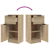 Szafka, dąb sonoma, 30x30x70 cm, materiał drewnopochodny