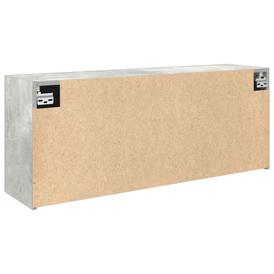 Wisząca szafka łazienkowa, szarość betonu, 100x25x40 cm